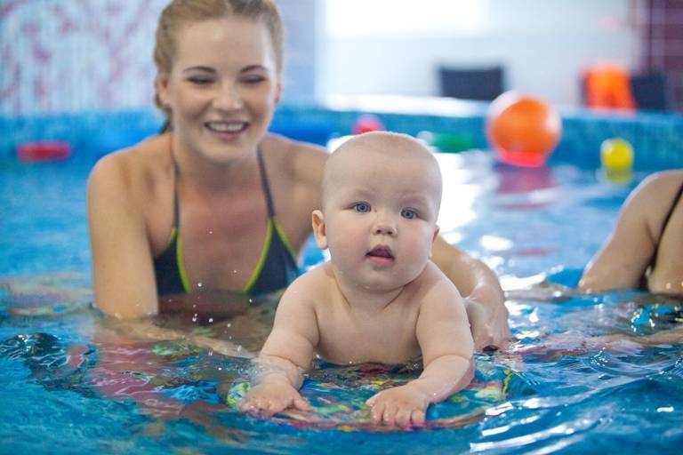Бассейн для грудничков — раннее плавание для малышей