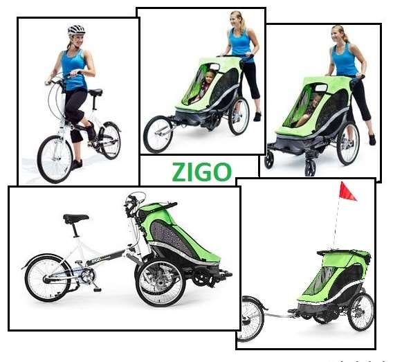 Велосипед коляска: для ребенка - детская модель, для мамы - взрослая (фото)