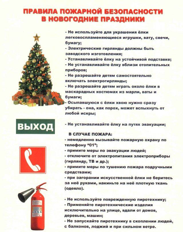 Правила безопасности в новогодние праздники