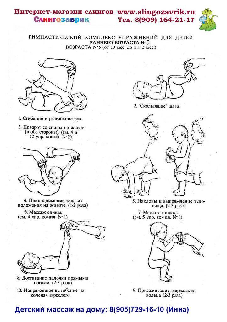 Упражнения для укрепления рук и спины грудничка 4-7 месяцев