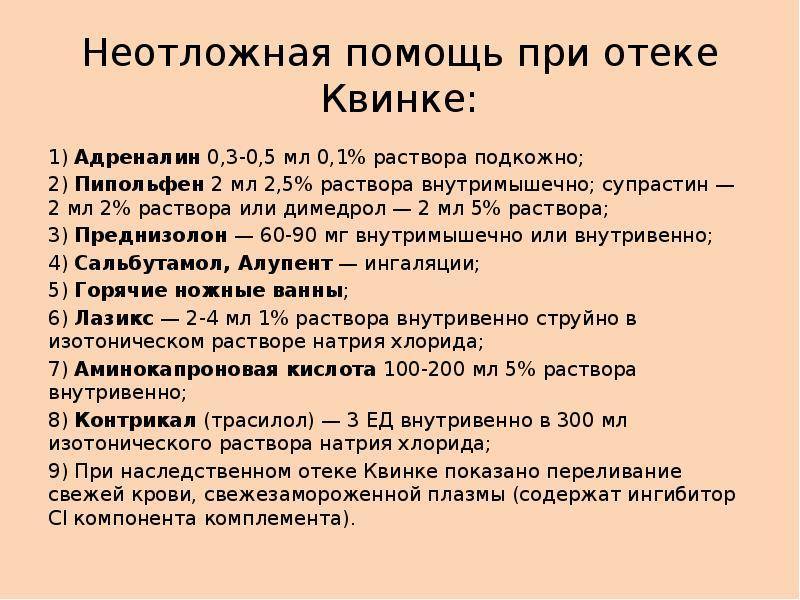 Отек квинке