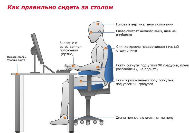 Как правильно сидеть за столом