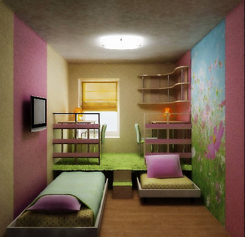 Детская комната 12-18 кв для двух разнополых детей (50 фото интерьеров)