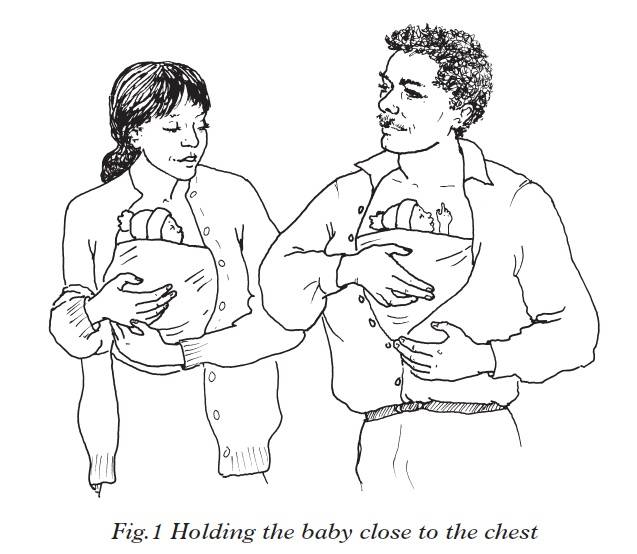 Метод кенгуру для выхаживания недоношенного новорожденного ребенка