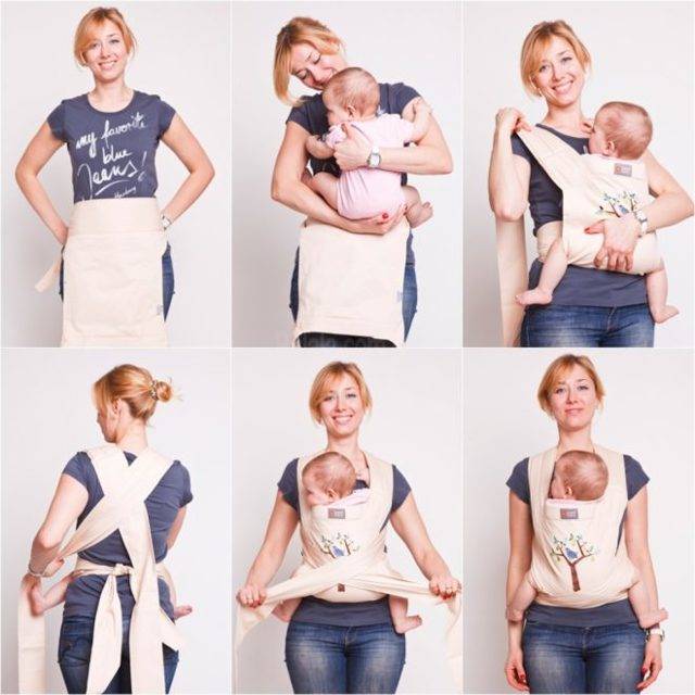 Как завязать слинг шарф для новорожденных - 5 способов!