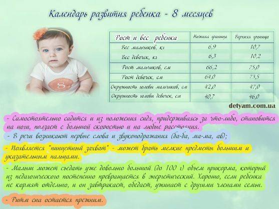 Критерии нормального развития ребенка 7 месяцев, или что должен уметь делать малыш