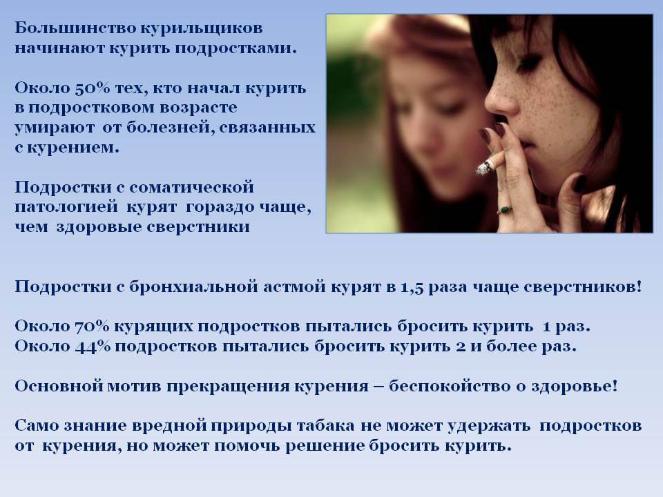 Влияние курения на организм подростка: вред сигарет простым языком
