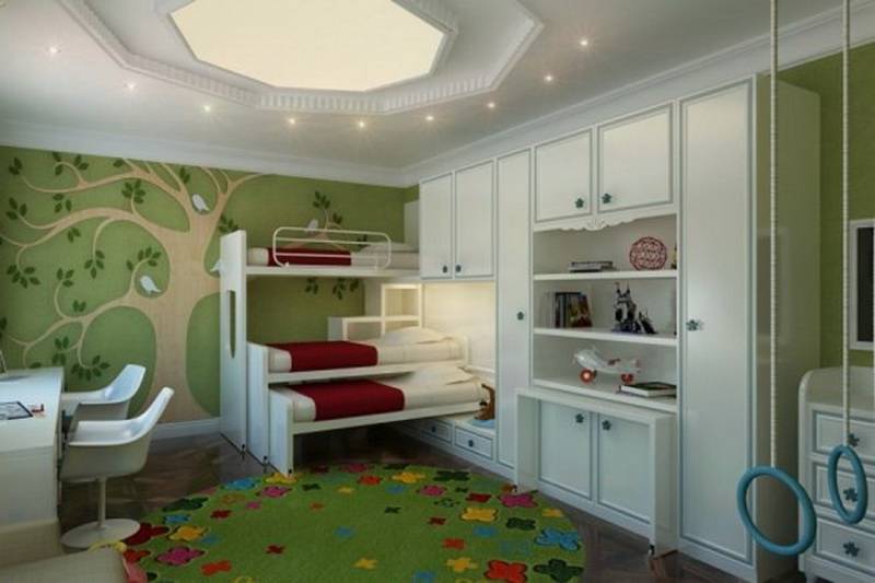 Дизайн детской комнаты для троих детей разного возраста: фото интерьера, варианты планировки | детская | vpolozhenii.com