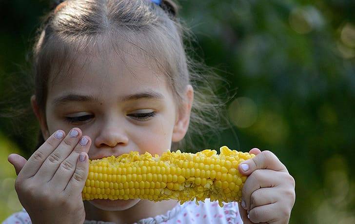Со скольки лет может включаться вареная кукуруза ребенку в рацион?