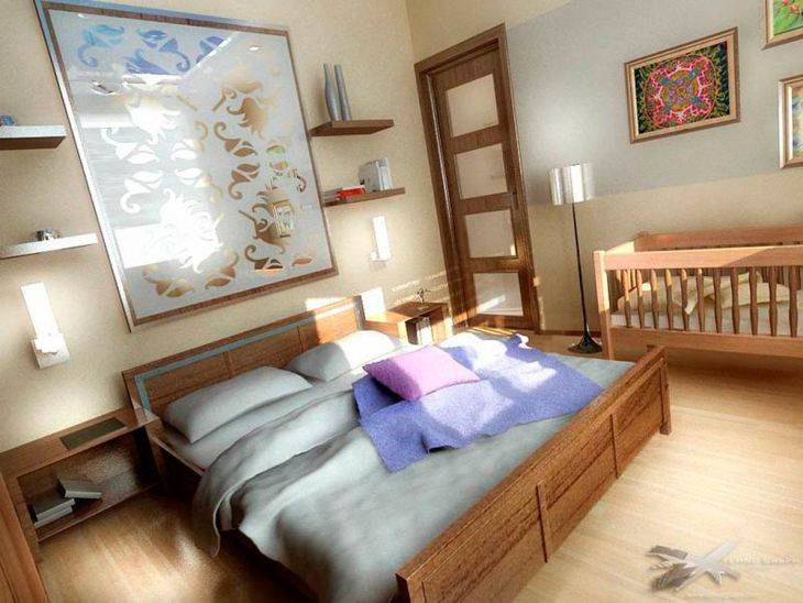 Дизайн спальни с детской кроваткой: советы по обустройству и оформлению интерьера