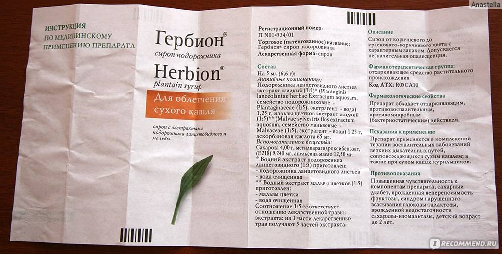 Гербион от сухого кашля – инструкция по применению для детей и взрослых, аналоги и цена препарата