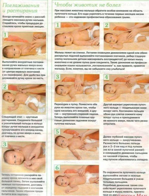 Как правильно делать массаж новорожденному, какие массажи можно делать ребенку