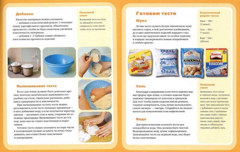 Соленое тесто для лепки: рецепт для детей своими руками, поделки с фото