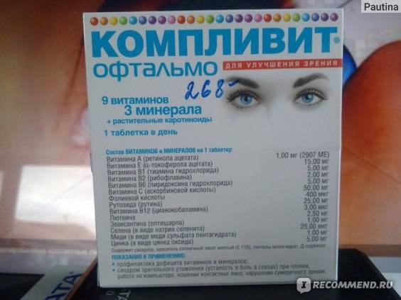 Витамины для глаз детям