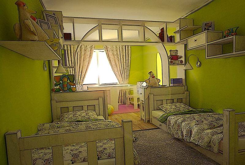 Детская спальня для двоих детей