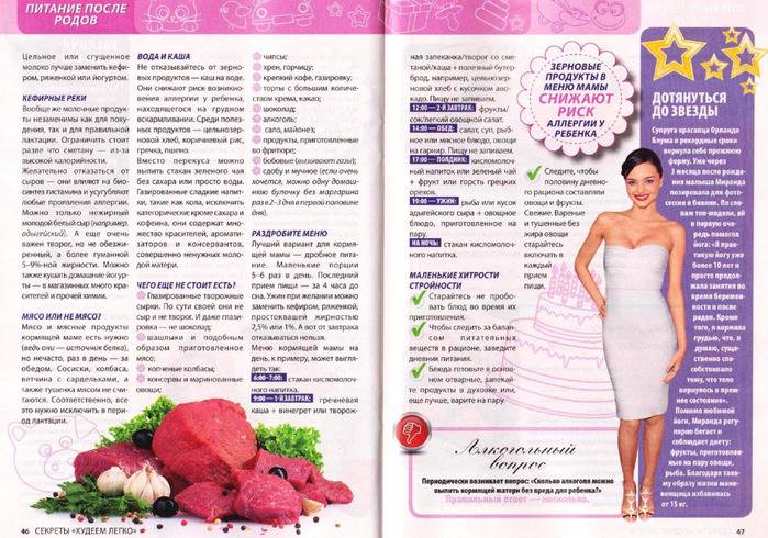Диеты после родов для похудения для кормящих и некормящих мам: меню, полезные и вредные продукты - dietpick.ru