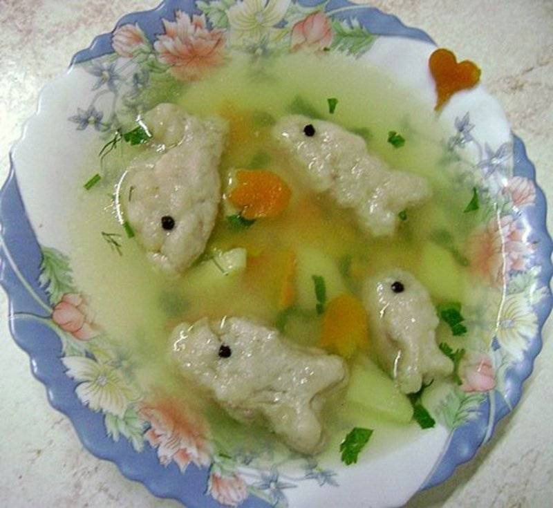 Рыбный суп для детей от года